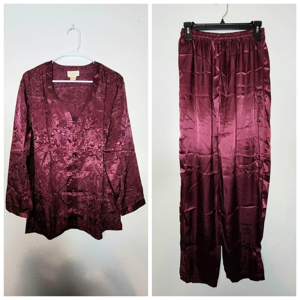 Vintage Victoria's Secret Gold Label Satin Pajama Set Medium